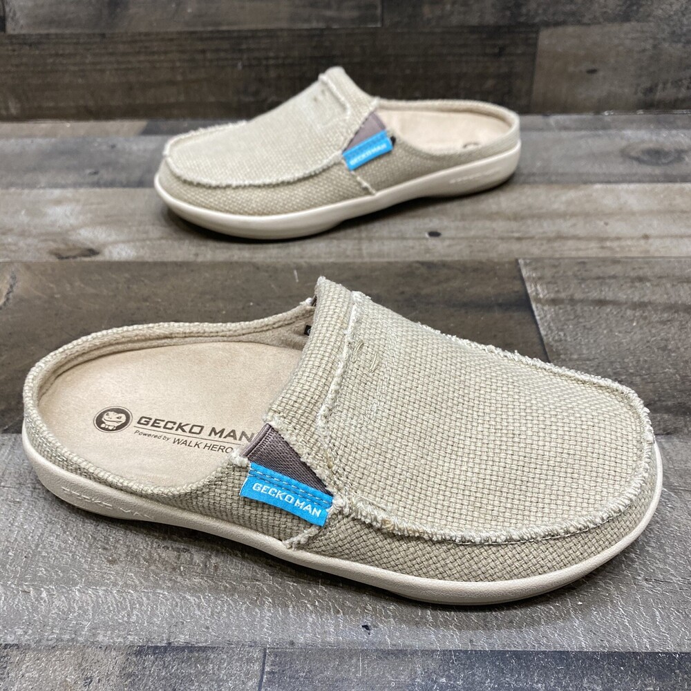 Gecko Man Walk Hero Womens Tan slip On Comfort Shoes Size 5 GREAT!